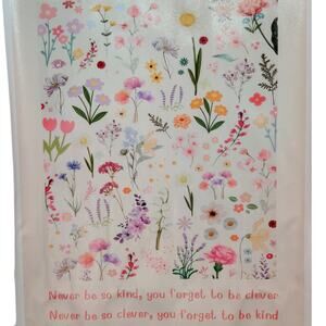 Never Be So Kind Canvas Print Poster – 12x16" Unframed, Floral Quote Wall Art
